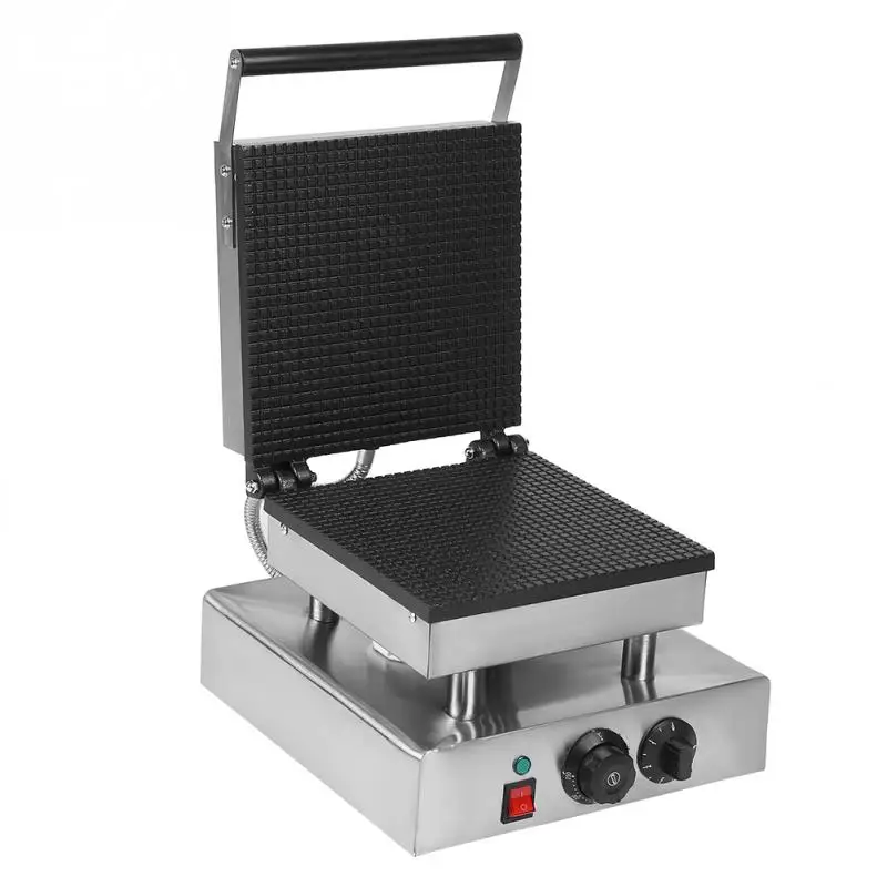 

Waffle Iron 220V CN Plug Electric Commercial Nonstick Squre Mold Waffle Iron Maker Egg Roll Baker Machine