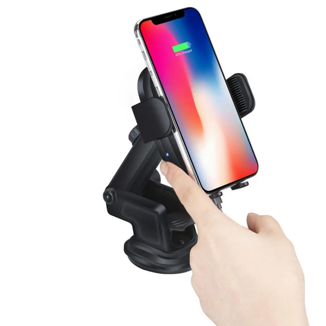 Смарт индукция Беспроводное зарядное устройство для автомобиля Air Outlet Mobile 73% 10 Вт держатель телефона CE/FCC/Rosh Quick Charge 8 мм