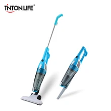 TintonLife New Ultra Quiet Mini Home Rod Vacuum Cleaner Portable Dust Collector Home Aspirator White&Blue Color