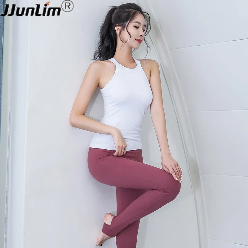 

Women Yoga Shirts Padded Gym Vest Running Shirt Sportswear O-neck Sports Bra Fitness Shirt Quick Dry Women Slim Sport Tank Tops