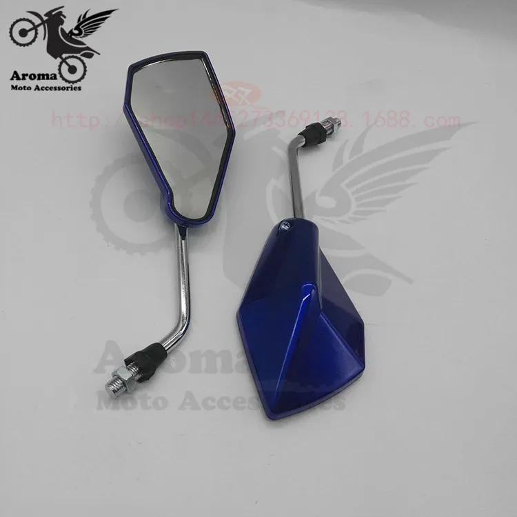 9 цветов moto rbike зеркало заднего вида для ktm moto cross scooter accessorie moto backup mirror мм 8 мм 10 мм moto rcycle mirror - Цвет: blue