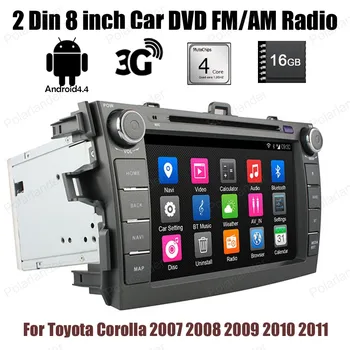 

for Toyota Corolla 2007 2008 2009 2010 2011 16G 4 core Car DVD player BT GPS wifi stereo Android 4.4 2 Din 8 inch radio