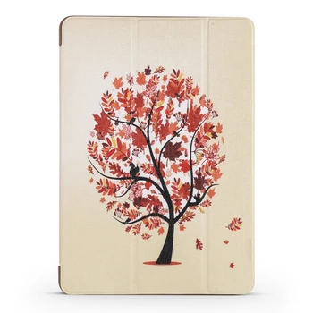 

For iPad Air 2019 / Pro 10.5 Maple pattern left and right flip honeycomb TPU bottom case leather case with three fold bracket