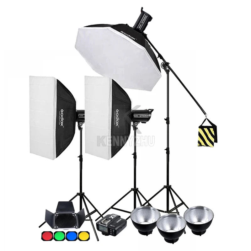 3x Godox 600WS HSS 1/8000s QT600II M GN76 2 4G стробоскопическая вспышка X1T передатчик 8 м светильник