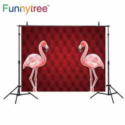 Фон Funnytree для фотостудии Фламинго красный tufted винтажный мягкий Фотофон фотобудка для фотосессии с принтом