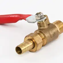 10 шт./компл. Латунь Пневматический Давление резьбовой шаровой клапан воздушный компрессор аксессуары герметизирующая ptfe-лента для 1/4 ''DN08 с наружной резьбой переходник адаптер