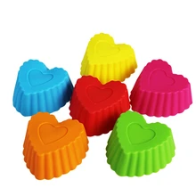 FG255 торт/Яйцо Пирог формы торта/отделка/лайнер Плесень, Прямая, silocone 12 шт./лот роза/звезда/сердце Паттен