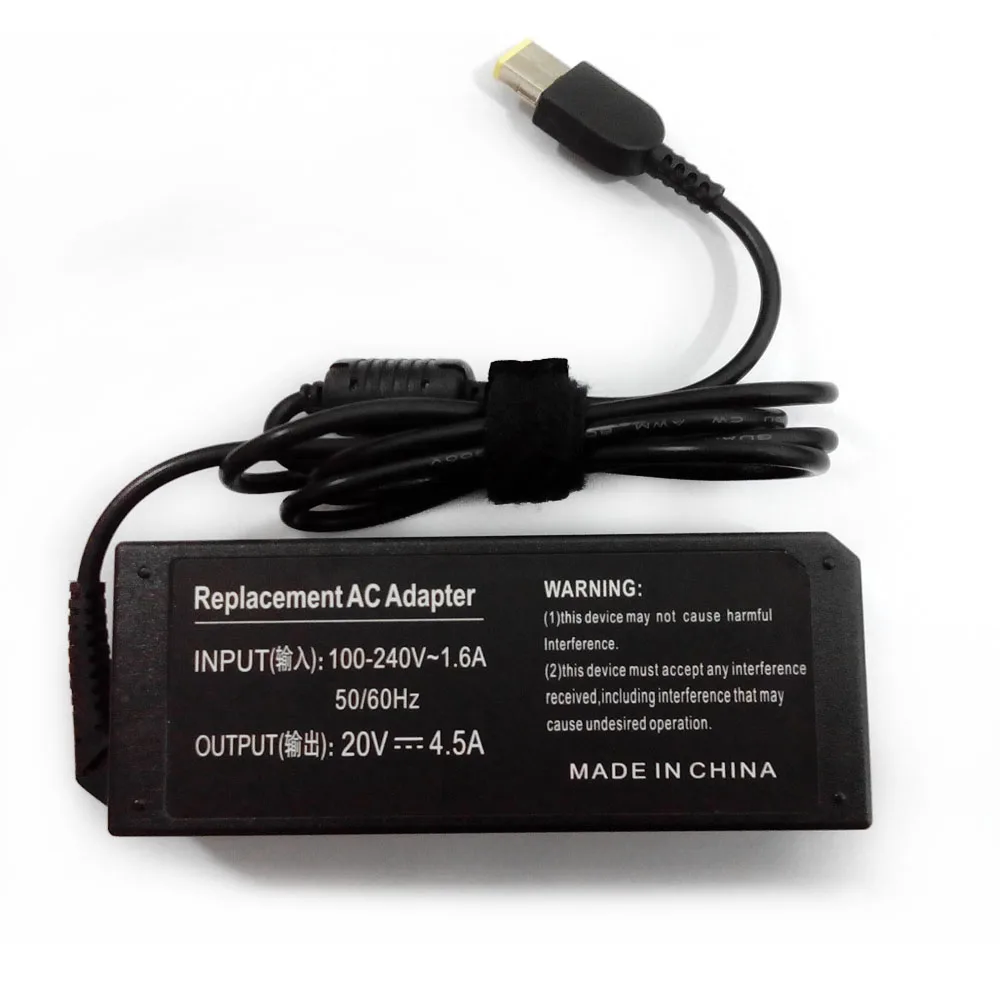 

90W 20V 4.5A Square USB Laptop Power Adapter Charger for Lenovo Thinkpad X1 Carbon T540p IdeaPad G405s G500s G505s G510 G700