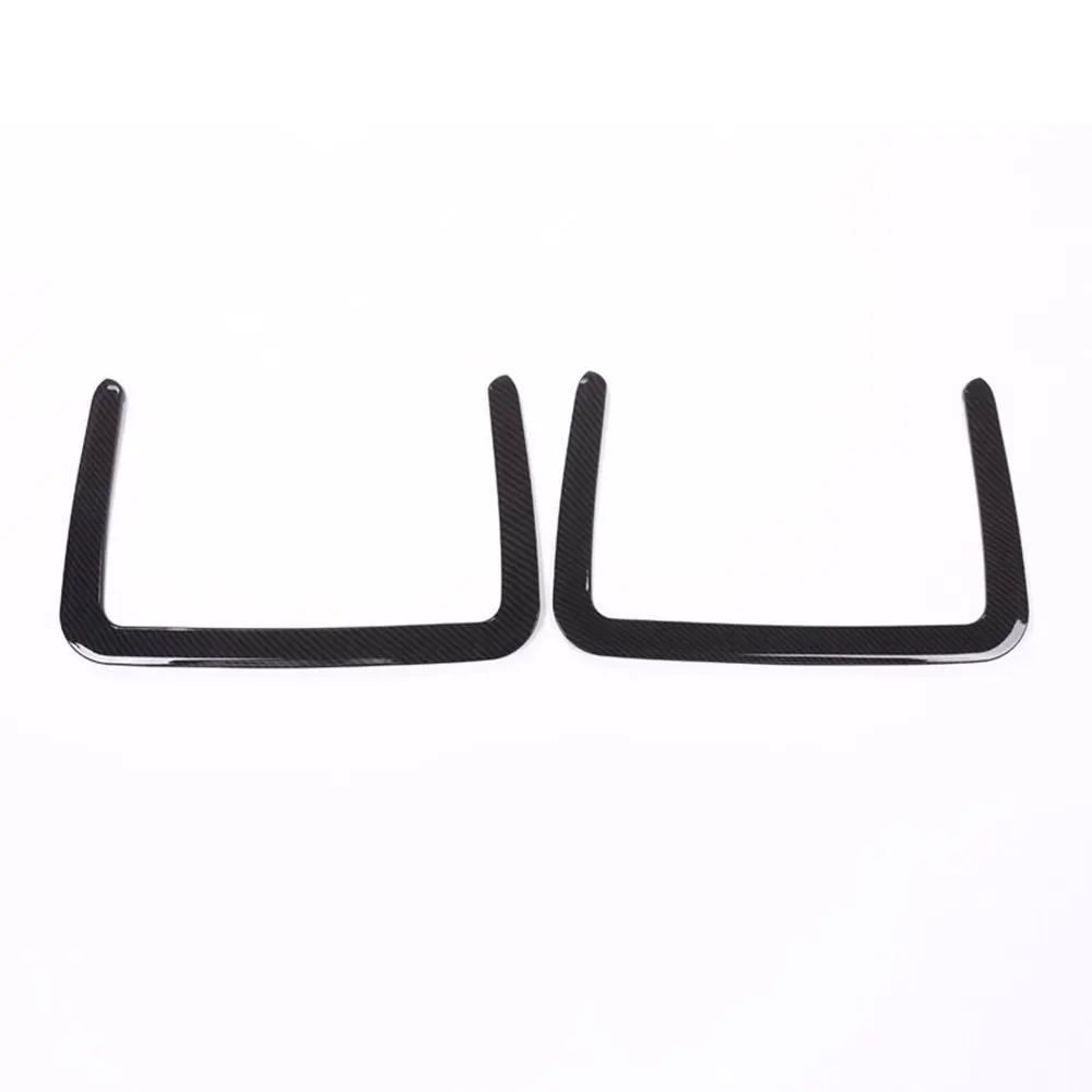 Carbon Fiber Style ABS Car Seat Back Storage Net Bag Frame Trim For Maserati Ghibli- For Levante Car Accessories