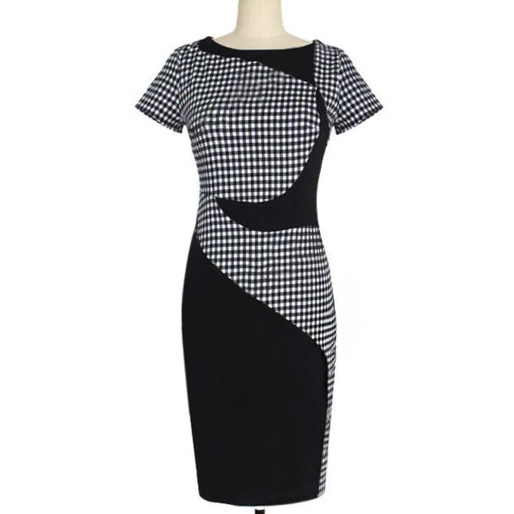

Free Ostrich 2019 New style women Sexy dress vestitiy Women Short Sleeve Sexy Dress Office Bodycon Dresses D0335
