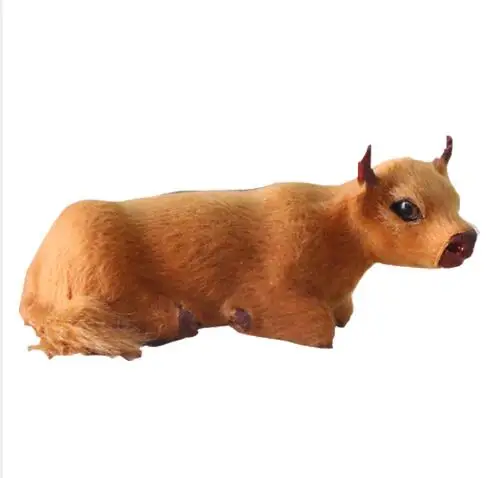  WYZHY Simulation animal leather wool cow window desktop decoration children's knowledge teaching 12 - 32964681747