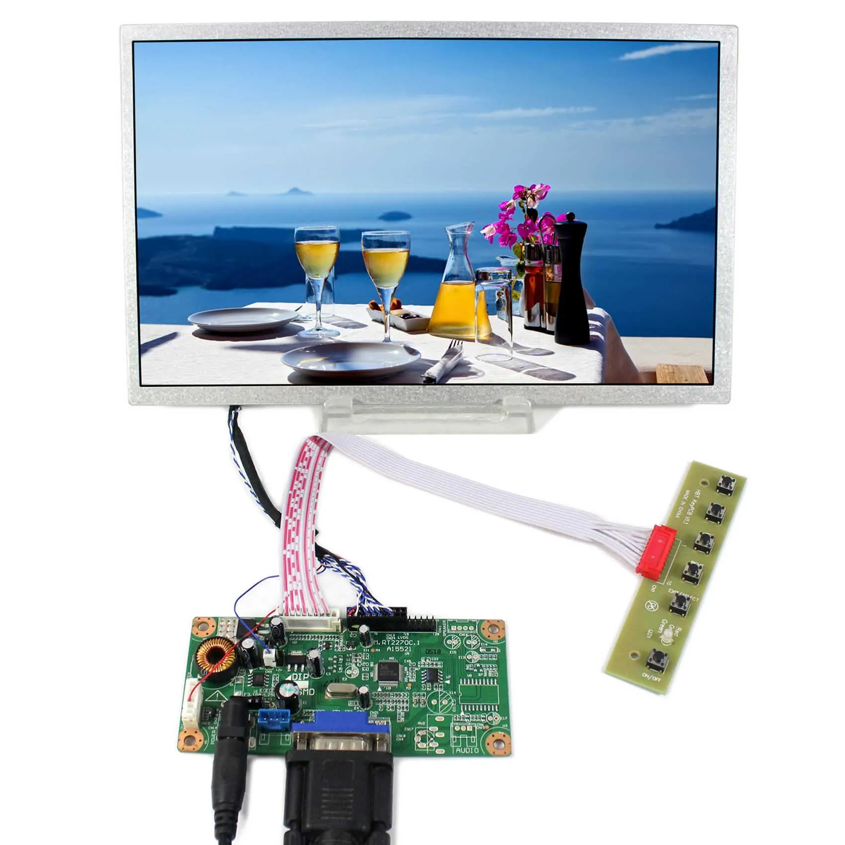 Плата контроллера ЖК дисплея VGA с экраном 10 2 дюйма 1024x600 CLAA102NA0ACW HSD100IFW1|Запасные