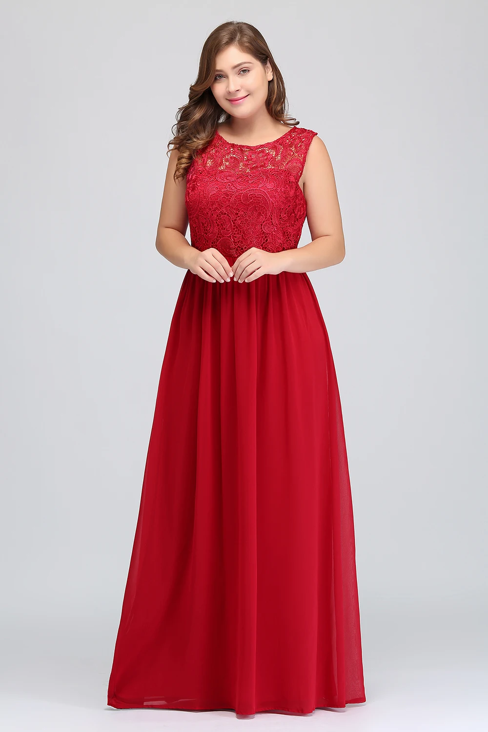 vestidos de gala de noche Свадебные платья Плюс Размер 14 W-22W Вечерние платья 2017 Красное длинное платье Элегантное платье без рукавов для вечеринок