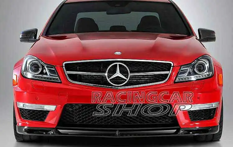 Окрашенный V стиль передний спойлер для Benz W204 C63 F/L Coupe Sedan 2012-2014 M032F | Автомобили и