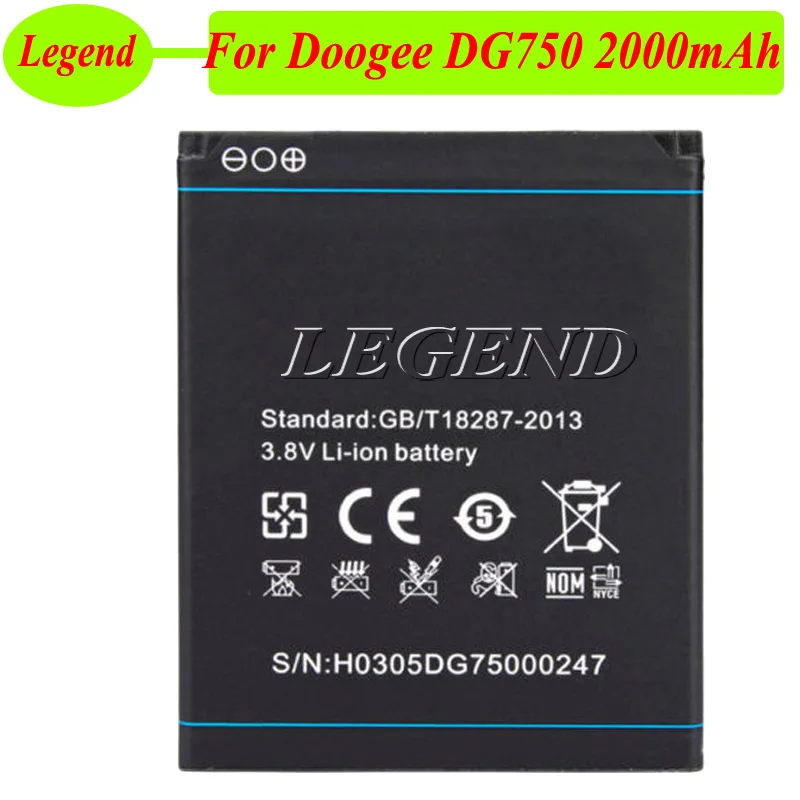 Аккумулятор 2000 мАч для DOOGEE DG750 аккумулятор Для Doogee IRON BONE | Мобильные телефоны и
