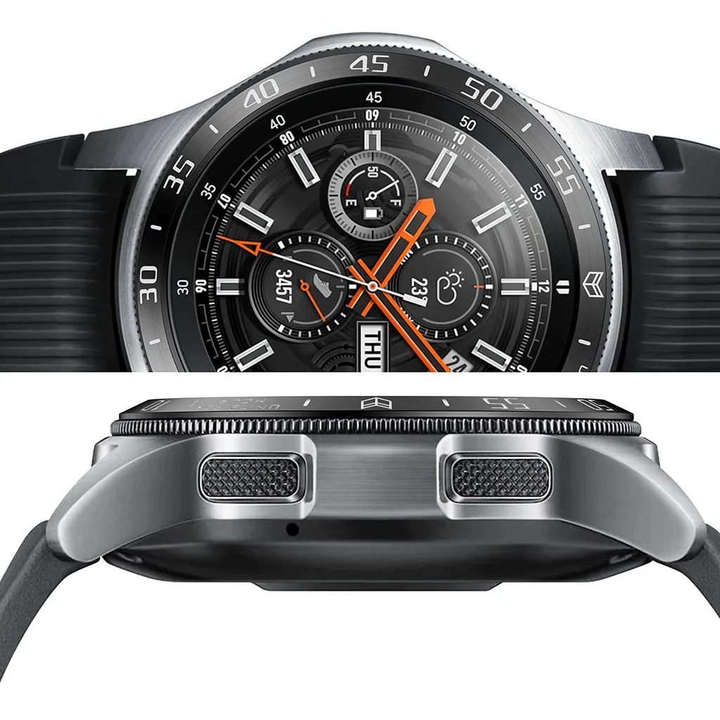 Смарт часы крышка ободок кольцо для samsung Galaxy watch 42 мм, драгоценный камень кольцо клеющаяся крышка против царапин Металл# P3