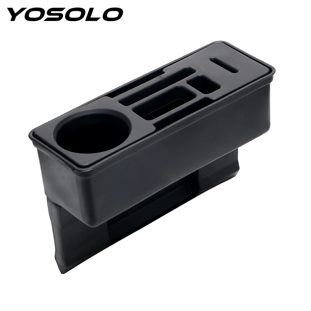 YOSOLO Seat Crevice Storage Box Car Accessories Container Coin Drink Phone Cigarette Holder Car Organizer Seat Gap Organizer YOSOLO Seat Crevice Storage Box Car Accessories Container Coin Drink Phone Cigarette Holder Car Organizer Seat Gap Organizer