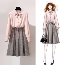 Комплект из рубашки и юбки женский весенний и летний иностранный игривый Профессиональный двухсекционный костюм