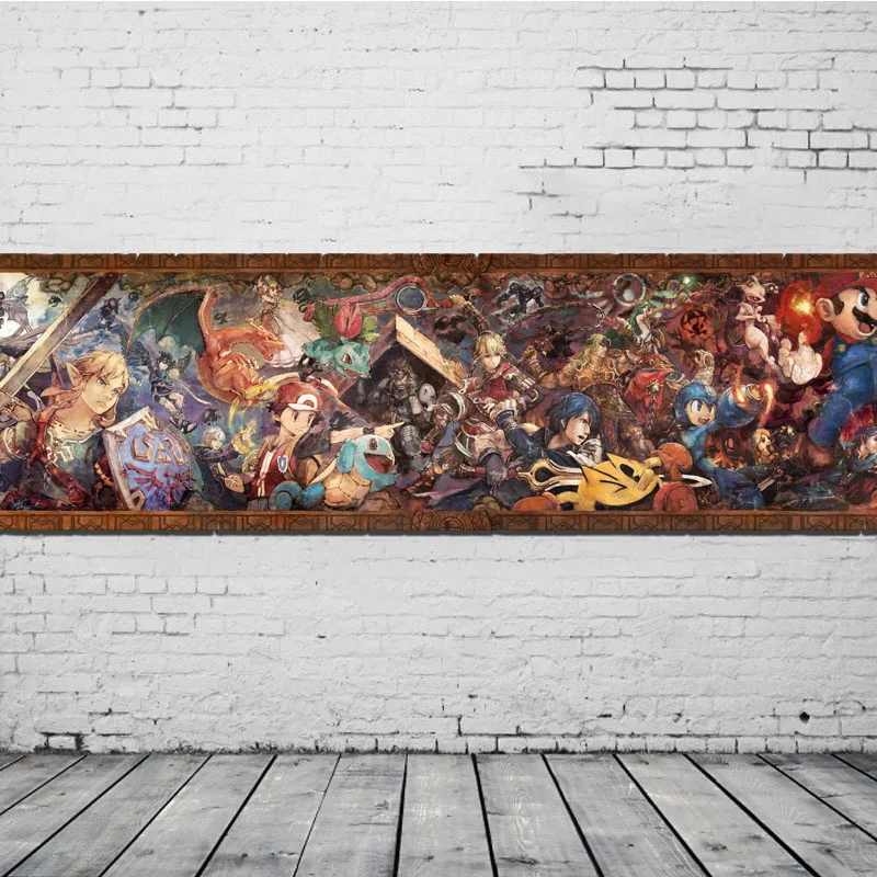 Modular-Pictures-Canvas-Painting-Super-Smash-Bros-Classical-Video-Game-Retro-Style-Mural-Wall-Art-Poster (2)