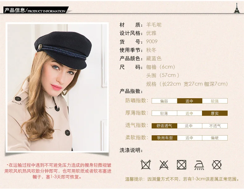 Новая зимняя шапка женский в Корейском стиле универсальные для досуга шерстяная шапка корейской молодежи темно-Кепки Студенты Мода