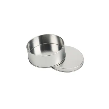 

12 Pieces Round Storage Box Organizer Dia 90mm Mini Metal Tin Containers For Candy Key Cosmetic Storage Containers Silver Boxes