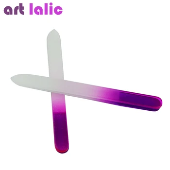 

Art lalic 2Pcs/Lot Durable Nail File Crystal Glass Buffer Nail Art Manicure Device Pro Polishing Tool Gradient Color