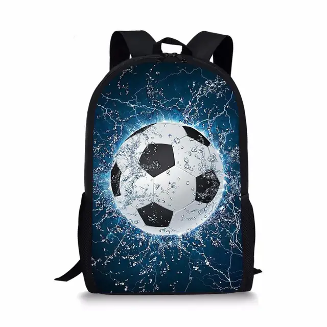 FORUDESIGNS Football Soccer Print School Bags Boy's Backpacks Kids