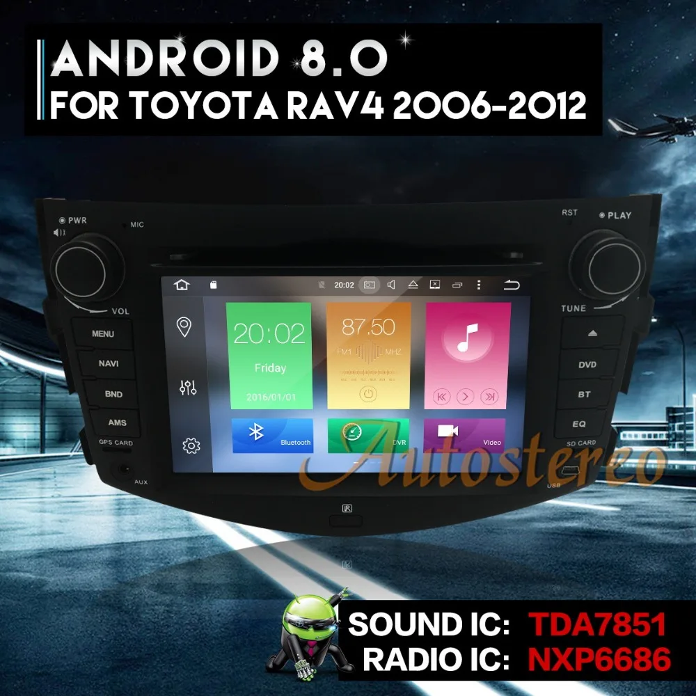 

Eight core CPU Android8.0 Car DVD Player For Toyota RAV4 2006-2012 GPS Navigation Auto Rradio Stereo Unit Satnav Multimedia pad