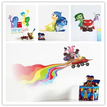 

Inside Out 2015 the newest popular cartoon movie kids love gifts 5 Moods child room decoration wall sticker home decor wallpaper