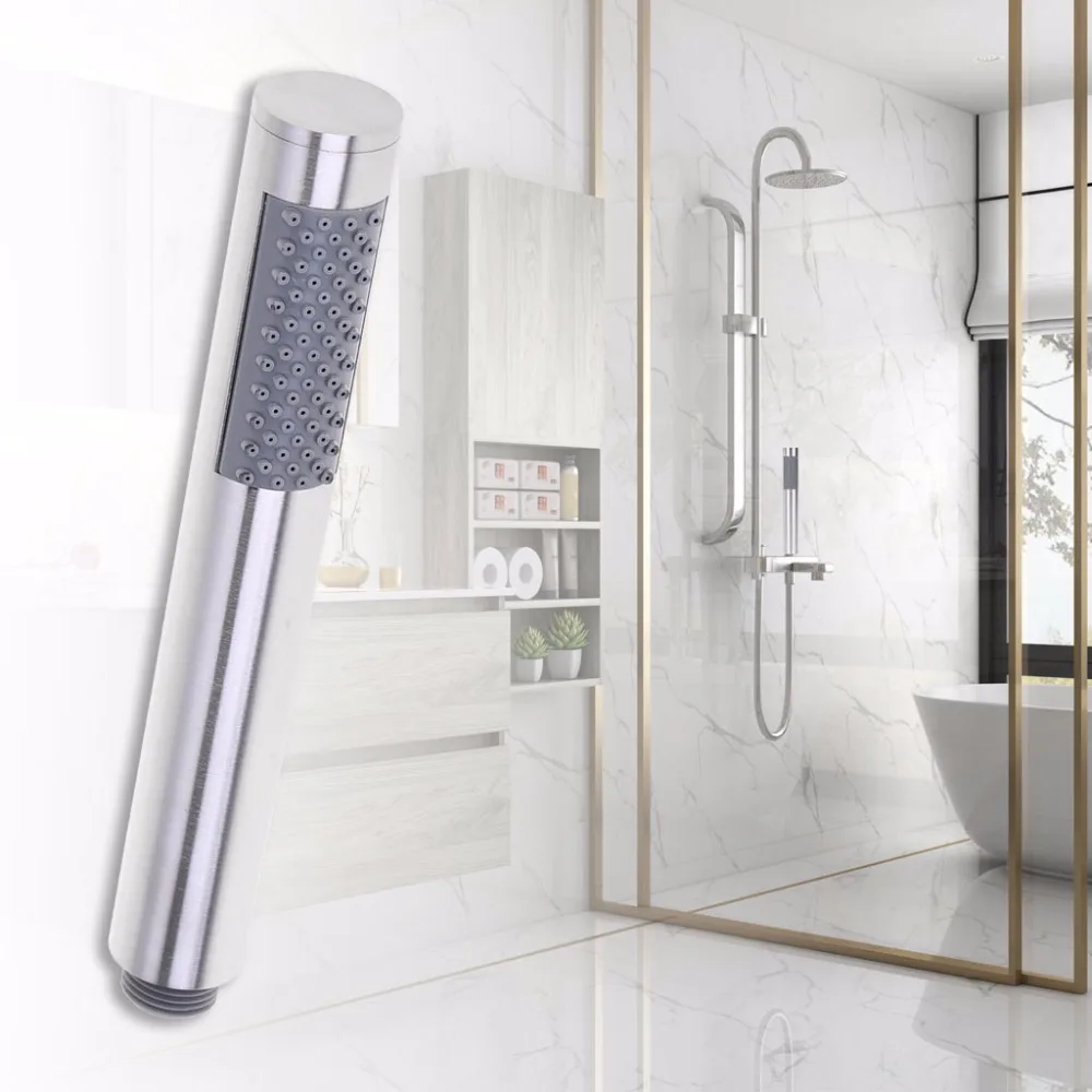 Stainless Steel Handheld Shower Head Bathroom Single Function Round