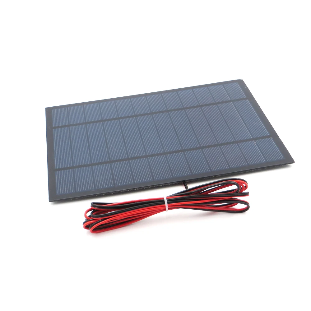 

6V 6Watt with 200cm extend cable Solar Panel Polycrystalline Silicon DIY Battery Charger Module Mini Solar Cell wire toy