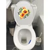 YOJA 21.5*21.3CM Watercolor Flowers Wall Sticker Decals Home Toilet Seat Stickers Decor T1-0353 ► Photo 2/2