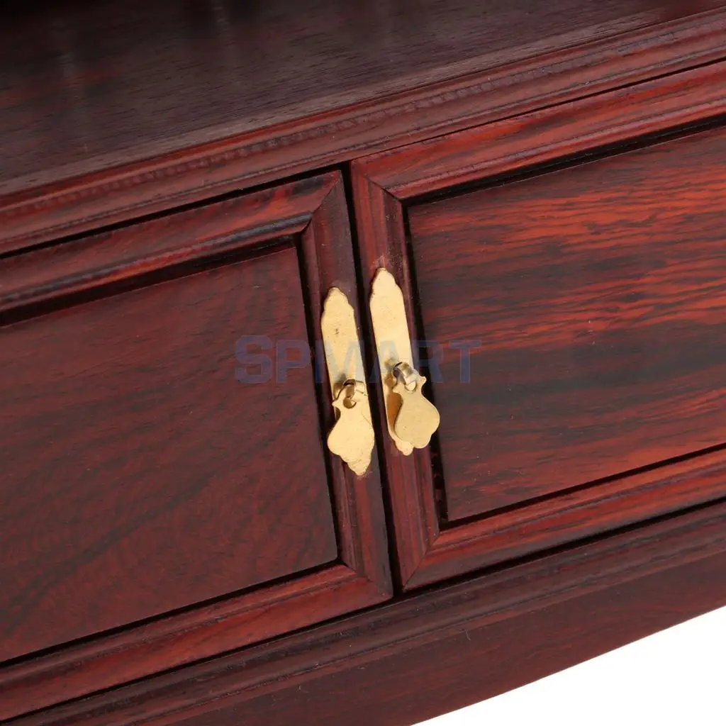 Vintage 1/6 Miniature Rosewood Sideboard Cabinet Drawer for Hot Toys Figures /  Dollhouse /Blythe Accessory