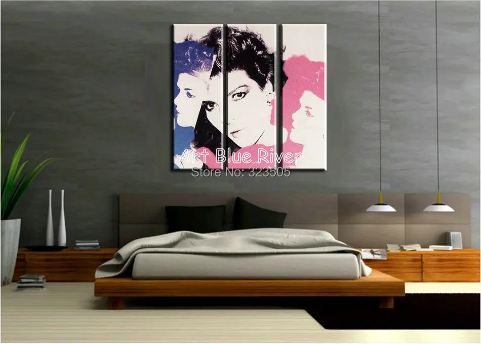 3 Piece Canvas Art Handmade Wall Modern Pop Art Andy Warhol