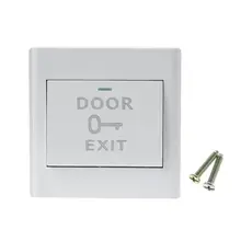 Белая пластиковая Дверь Выход Электронная Кнопка дверной замок датчик релиз кнопочный переключатель для безопасности Система контроля доступа поставки