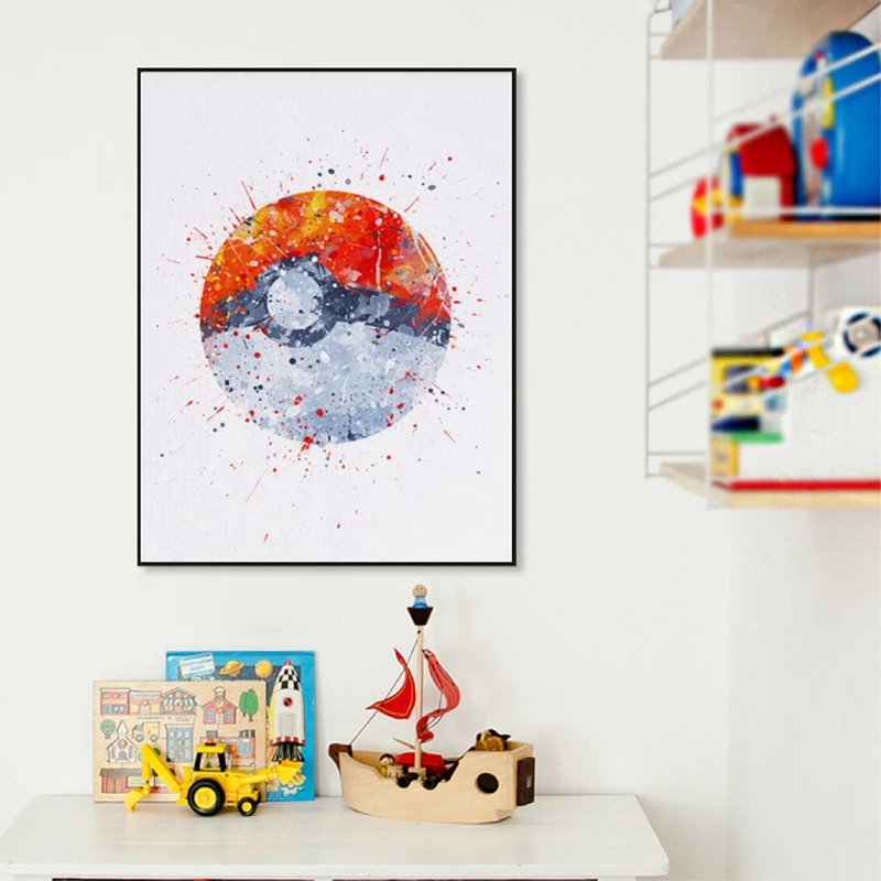Pokemon Ball Canvas Art Poster Home Decor