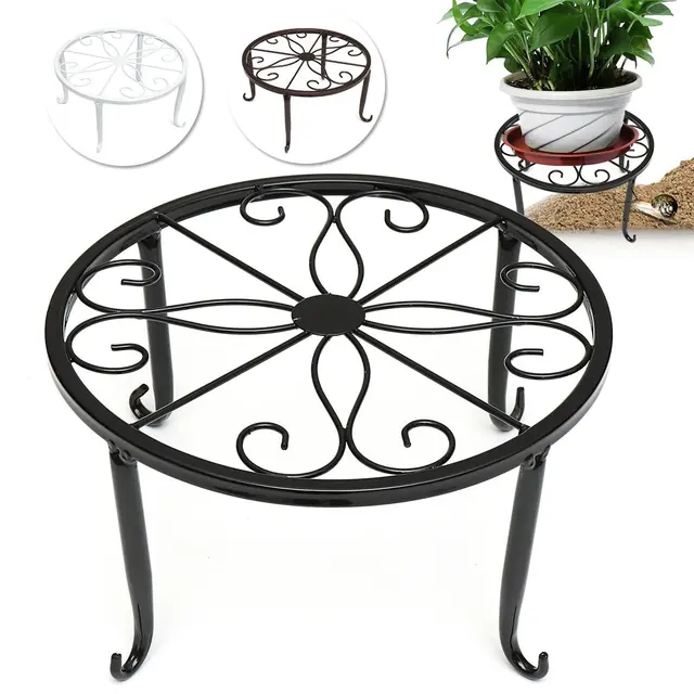 Metal Iron Plant Pot Stand Flowerpot Short Stands Metal Iron Plant Pot Stand Flowerpot Short Stands Holder Rack For Indoor Outdoor
