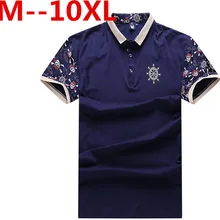 Plus größe 10XL 9XL 8XL 7XL 6XL 5XL 4XL Neue Marke sommer männer polo hemd solide drehen unten kragen kurzarm mode casual hemd