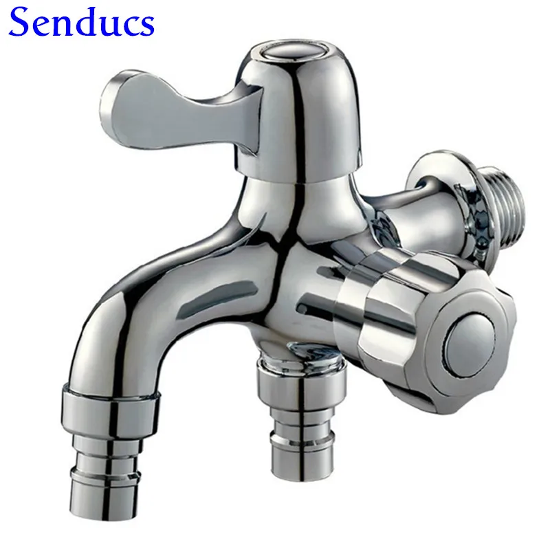Senducs Quality Two way out water washing machine with high quality garden fast on tap of zinc
