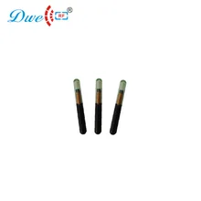 DWE CC RF карта контроля доступа 134,2 кГц микро небольшой Бесконтактный индукционный стеклянный тег fdx-b 3x15 мм/2,12x12 мм