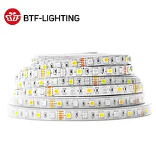 5m 60led/m 300 leds smd 5050 cor misturada rgbw rgb + (branco quente/fresco) rgbww rgbcw tira conduzida 5pin dc12v ip30/ip65/ip67