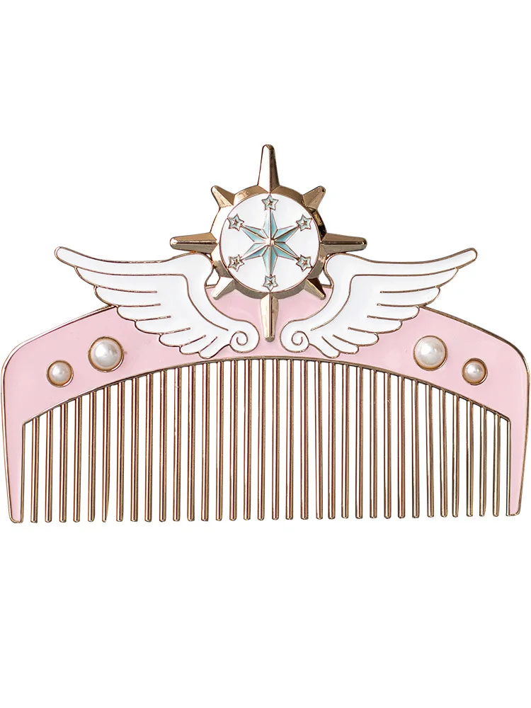

Halloween Card Captor Sakura Pink Cardcaptor Sakura Dream Scepter Mini Makeup Metal Comb props