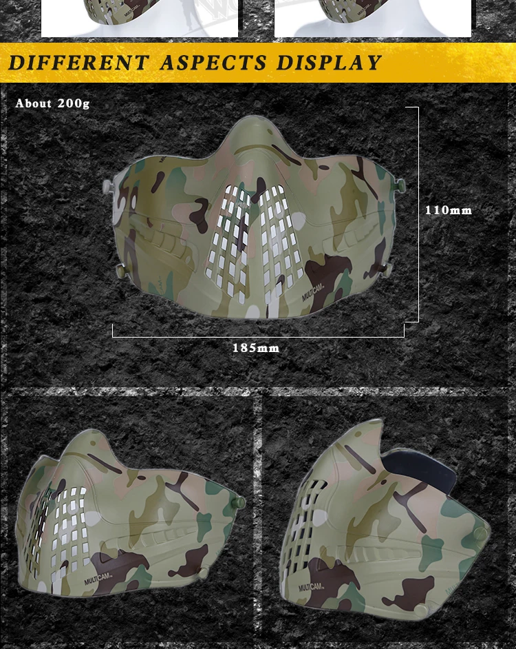 WoSporT тактическая пейнтбольная маска страйкбол защитные маски для лица охотничья стрельба CS военная игра маска пилота
