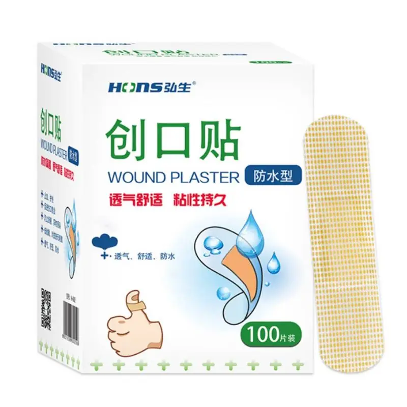 

100Pcs 7.2x1.9CM Curved Trim Disposable Waterproof Oval PE Wound Plaster First Aid Adhesive Bandages Band Heel Cushion Sticker