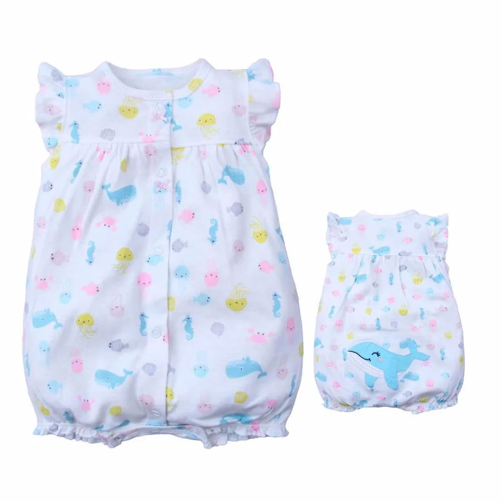 2019 Summer Baby Rompers Baby Girls Clothing 100% Cotton Newborn Baby Boy Clothes Infant Jumpsuits Short Sleeve Kids Clothes