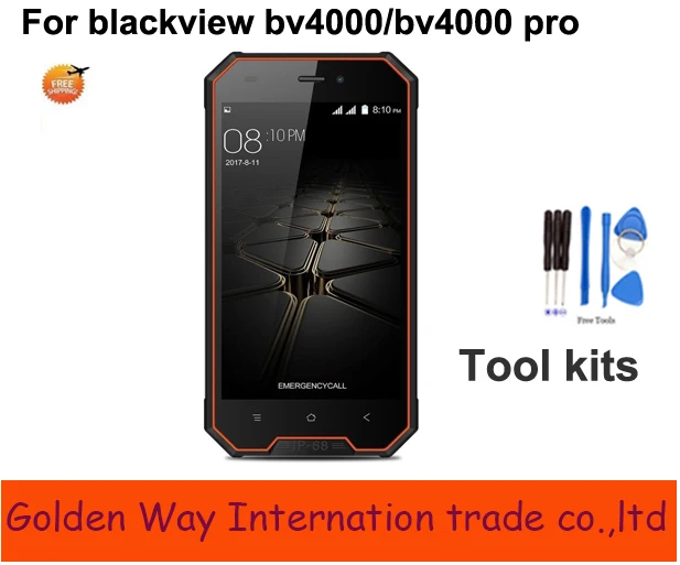 

Angcoucoux For Blackview BV4000 Pro 4.7" Touch Screen Assembly LCD Display with Frame Repair Parts +free Tools