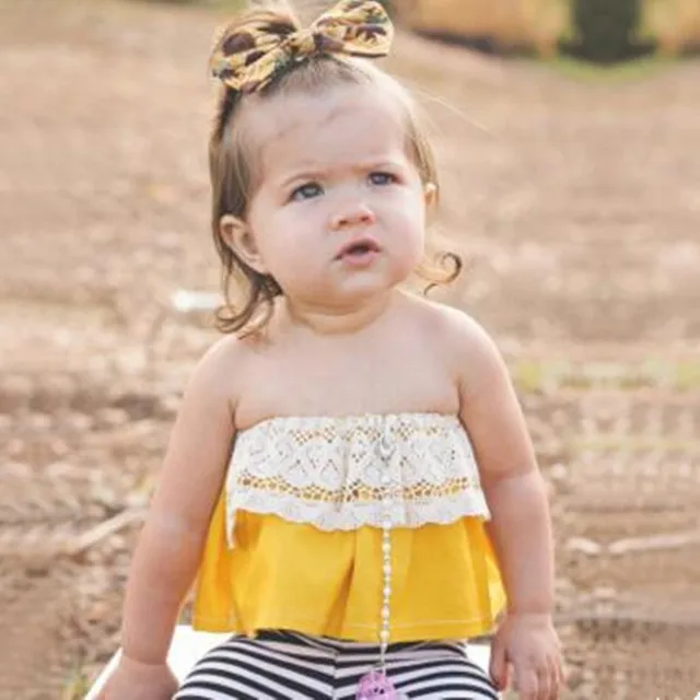 2018 Cute Baby Girl Tube Top Summer 2018 Newborn Baby Girls Floral Lace