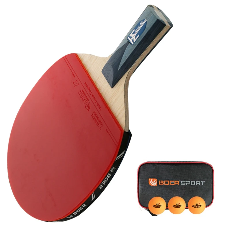 Boer Brand Table Tennis Racket 1pc Carbon Fiber Ping Pong Pat Pro Long
