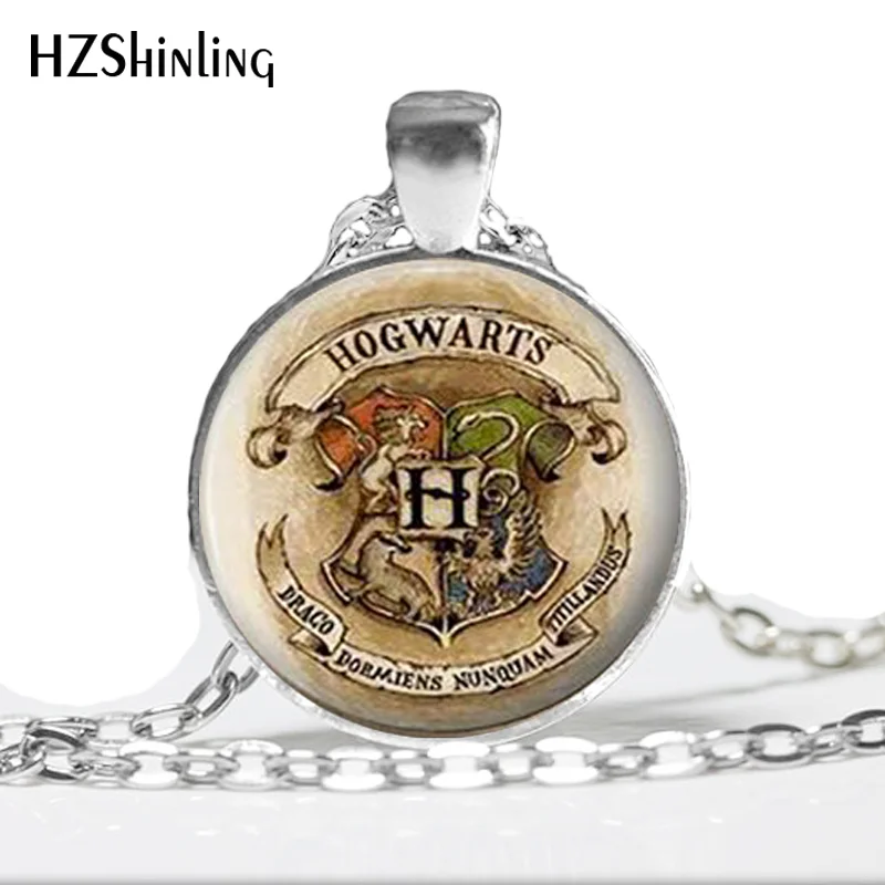 

NS-00116 New Fashion Glass Dome Necklace Vintage Platform 9 34 Necklace Hogwarts Emblem Pendant Hogwarts Jewelry HZ1