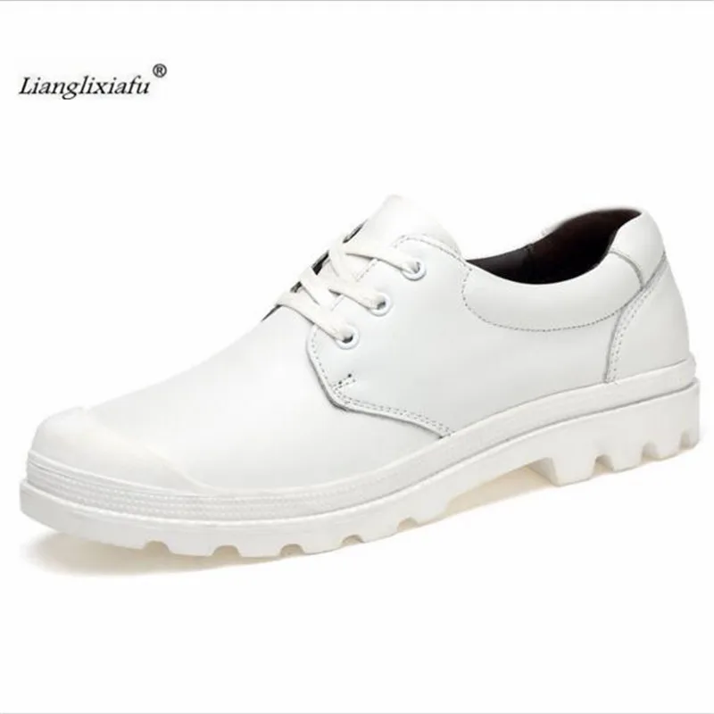 

LLXF Plus:35-45 46,47 2017 Genuine cowhide Unisex Breathable Men's Autumn/Winter Round Toe Driver's Soft shoes Free shipping